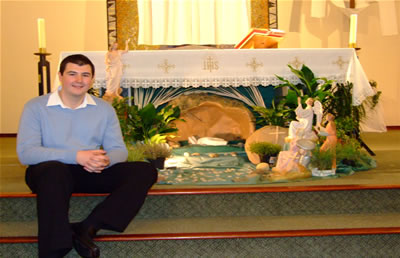 Andrew Wilson pictured after the Easter Vigil.